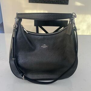 Coach Harley Gunmetal Pebbled Leather Hobo Bag